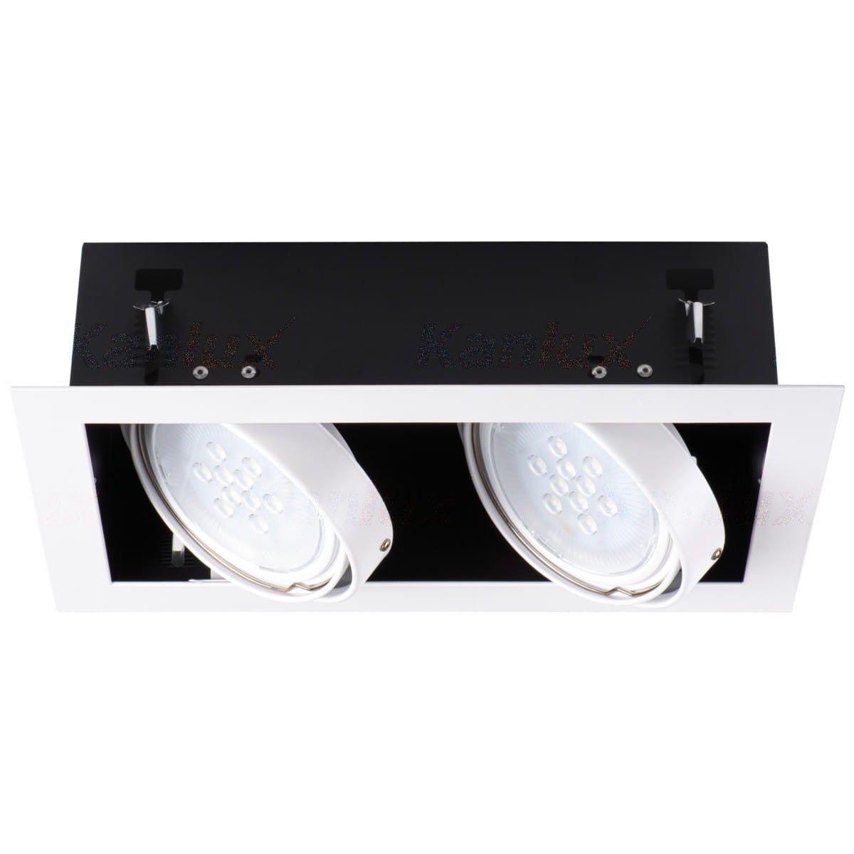 Oprawa sufitowa wpuszczana Mateo biała 2xES111x25W prostokątna ruchoma IP20 wym: 15 x 19,5 x 33,5 cm metal Kanlux