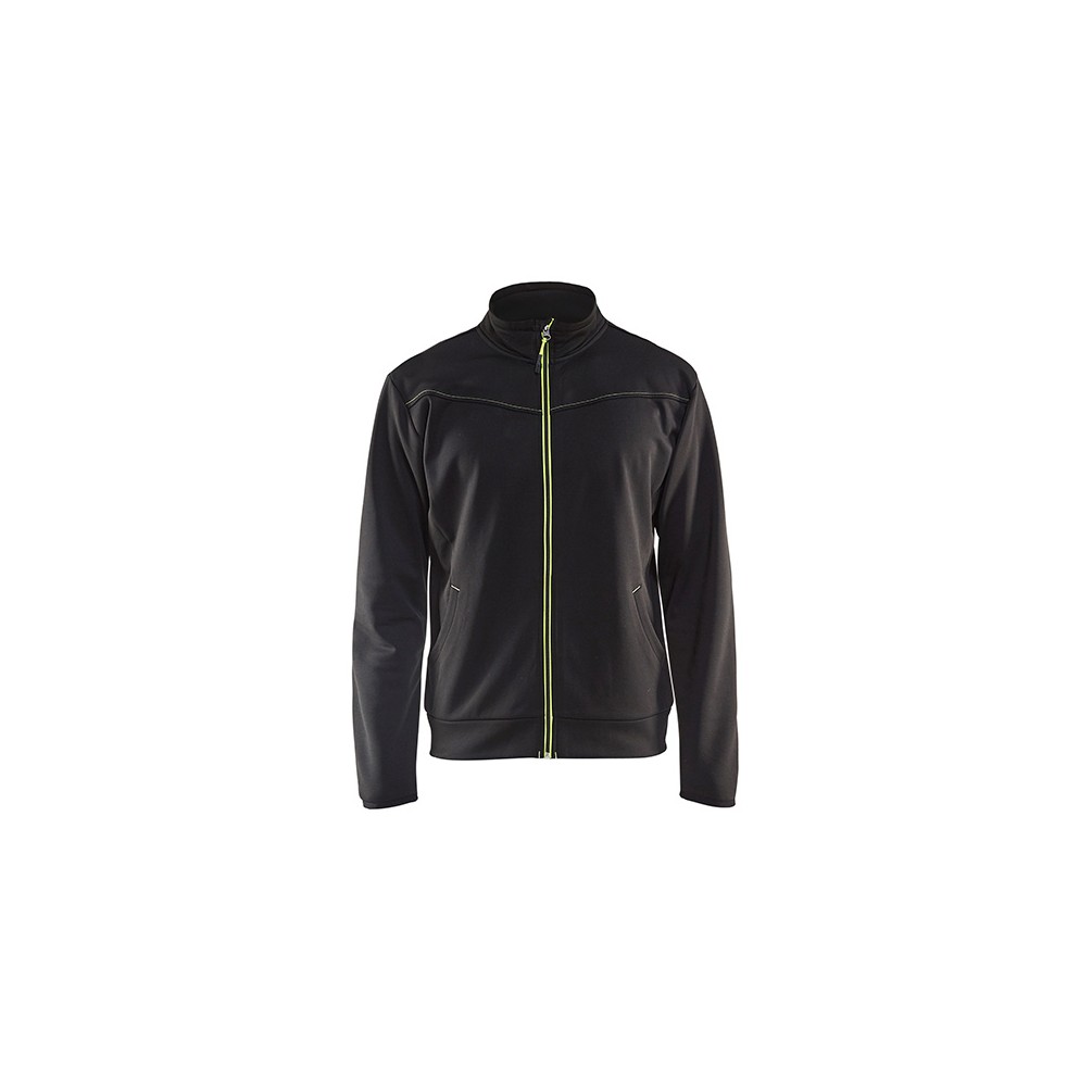 Sweat zippé Noir/Jaune fluo - Blaklader - Taille XL - 6