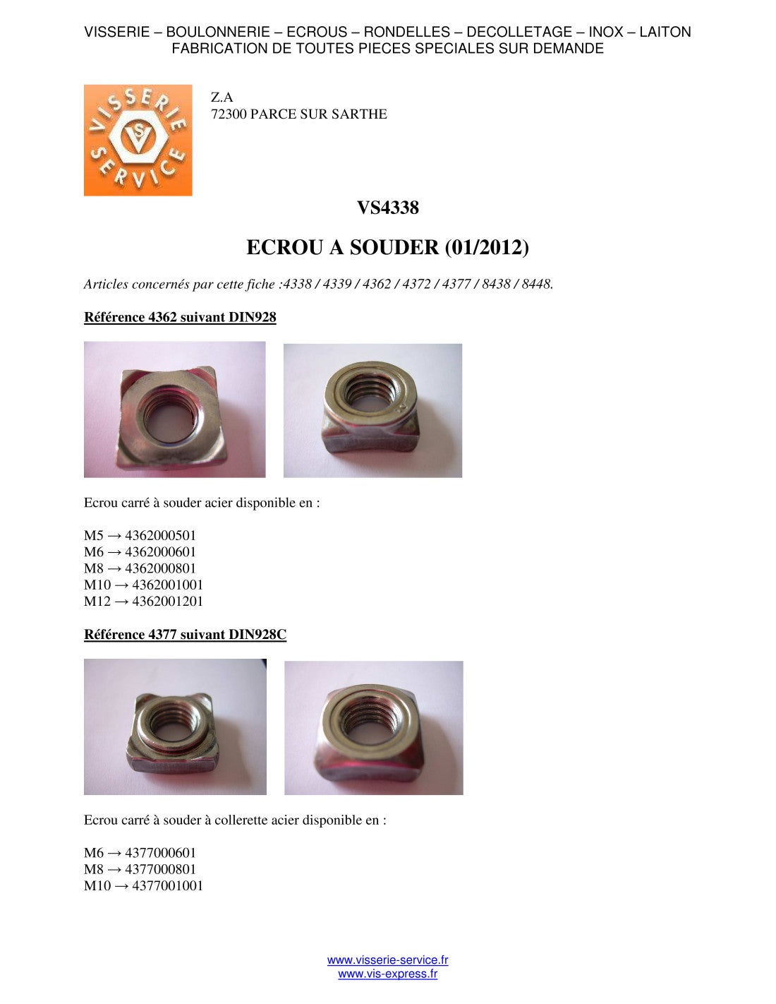 Écrou hexagonale à souder M12 Acier brut-30 pièces - 3