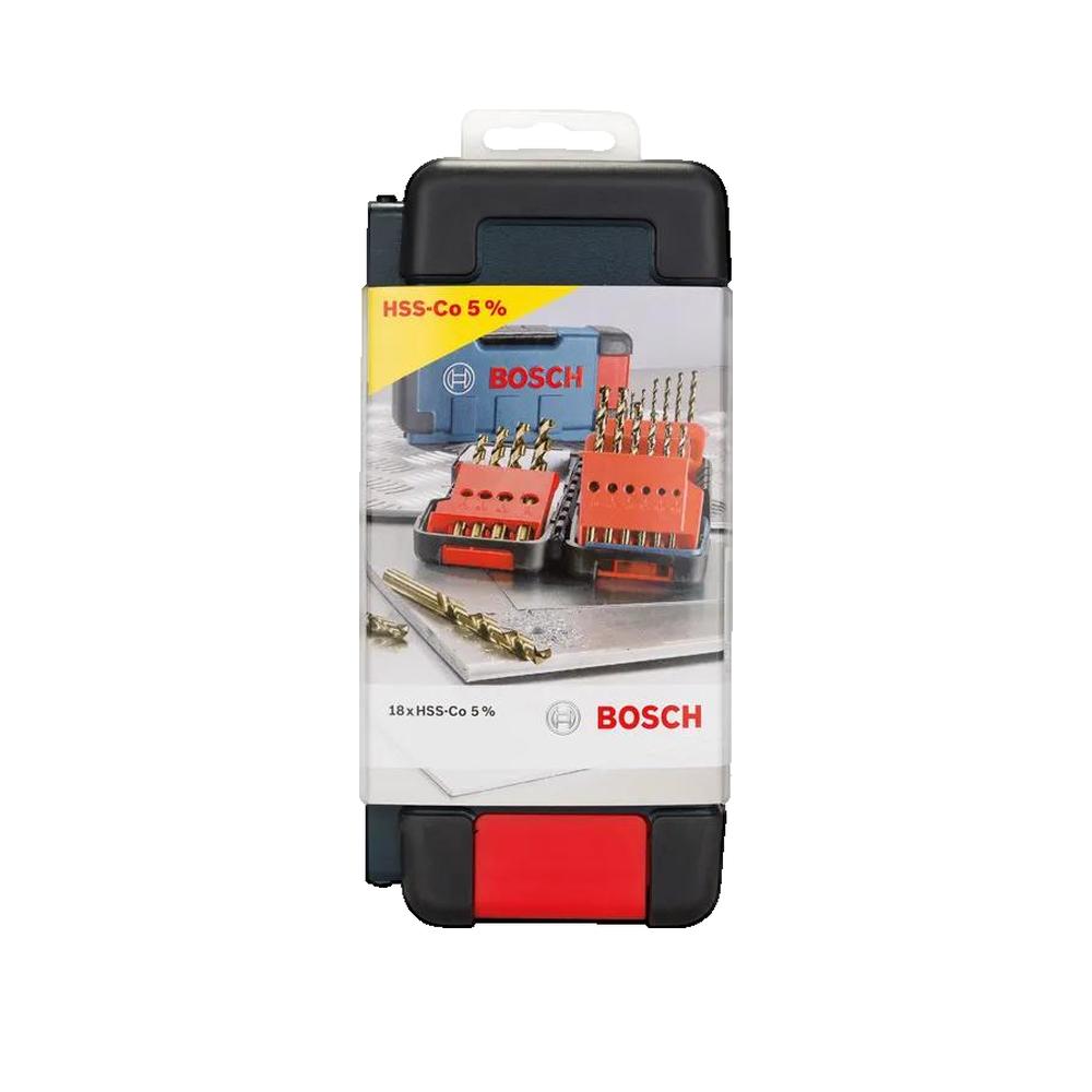 Wiertła metalowe Bosch HSS-Co 18 szt Trwałe i precyzyjne