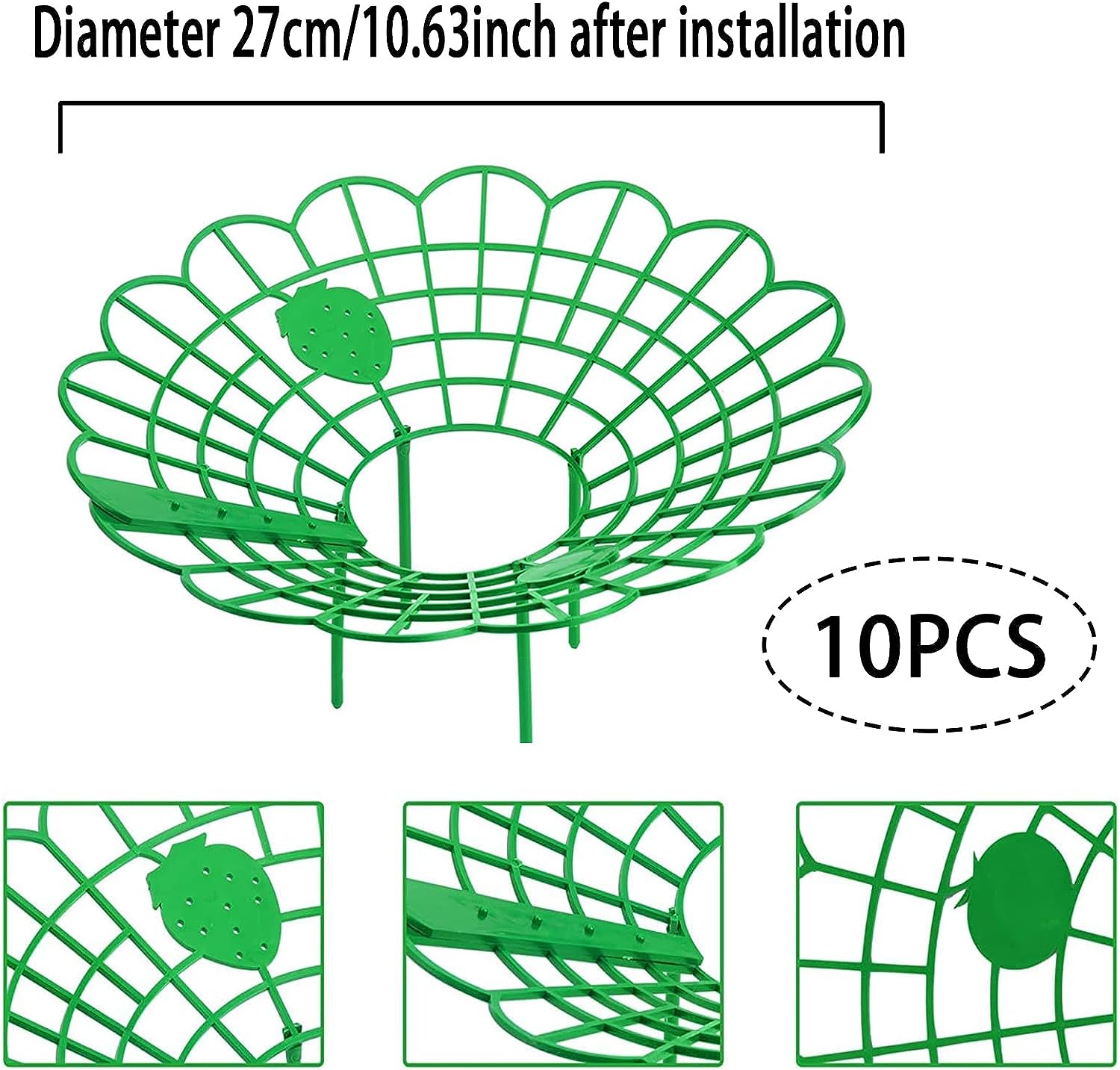 10Pcs Support Fraisier,Support de Plantes de Fraises,Cadre de Culture de Fraises,Support de Plantes de Fraise,pour Fraise,Légume, - 4