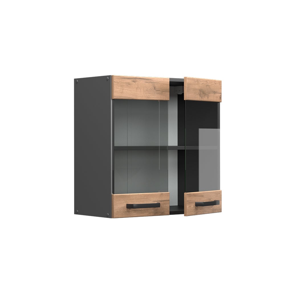Vicco Armoire en verre R-Line, Chêne de force doré, 60cm - 4
