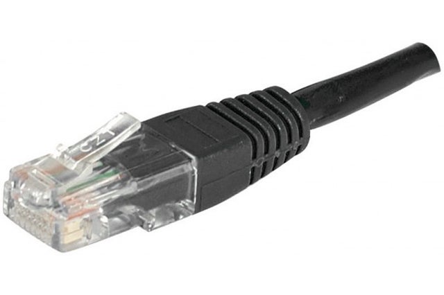 Câble ethernet cat6 non blindé 50m exterieur noir CONECTICPLUS