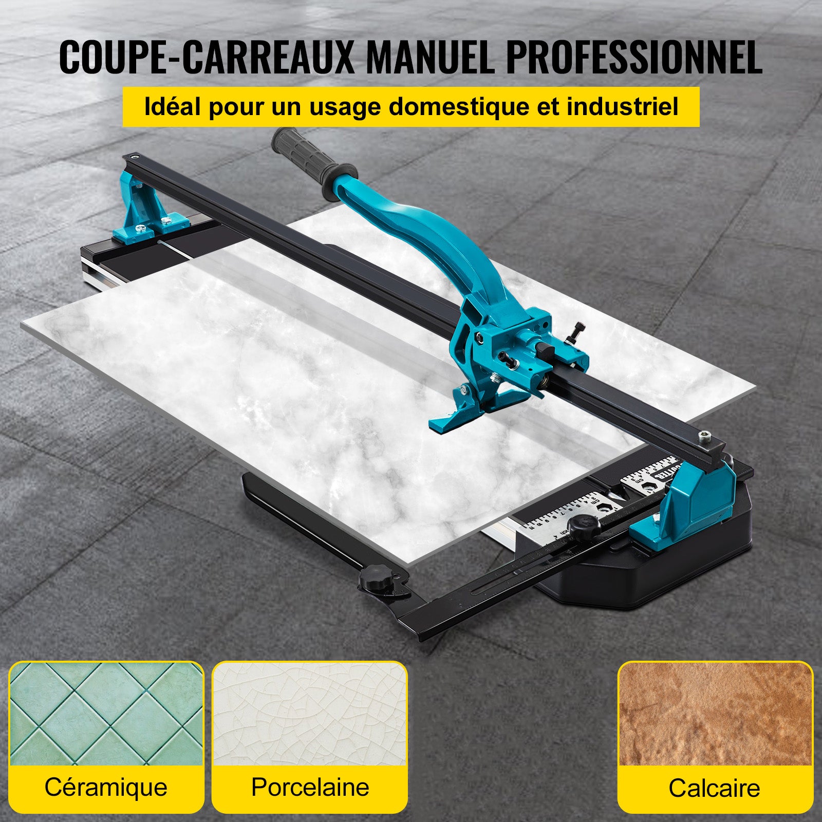 Cortador Manual de Azulejos 1200 mm SucceBuy com Laser, Corte para Cerâmica e Porcelana 6-15 mm, Estrutura Alumínio - 7