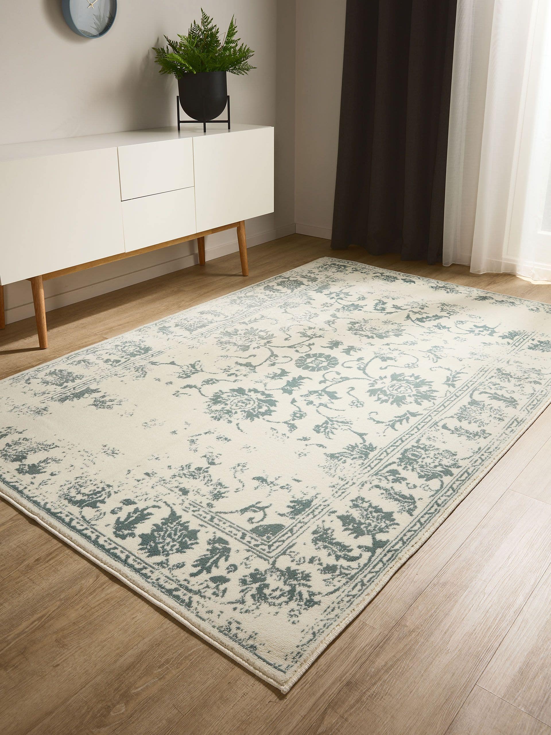 BENUTA - Tapis Suki crème/menthe 200x300 cm - 2