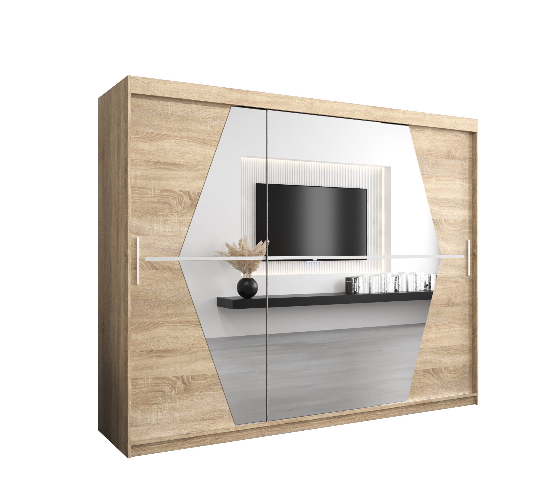 Szafa przesuwna garderoba BOLIWIA 250 x 62 x 200 cm Sonoma - Abiks Meble