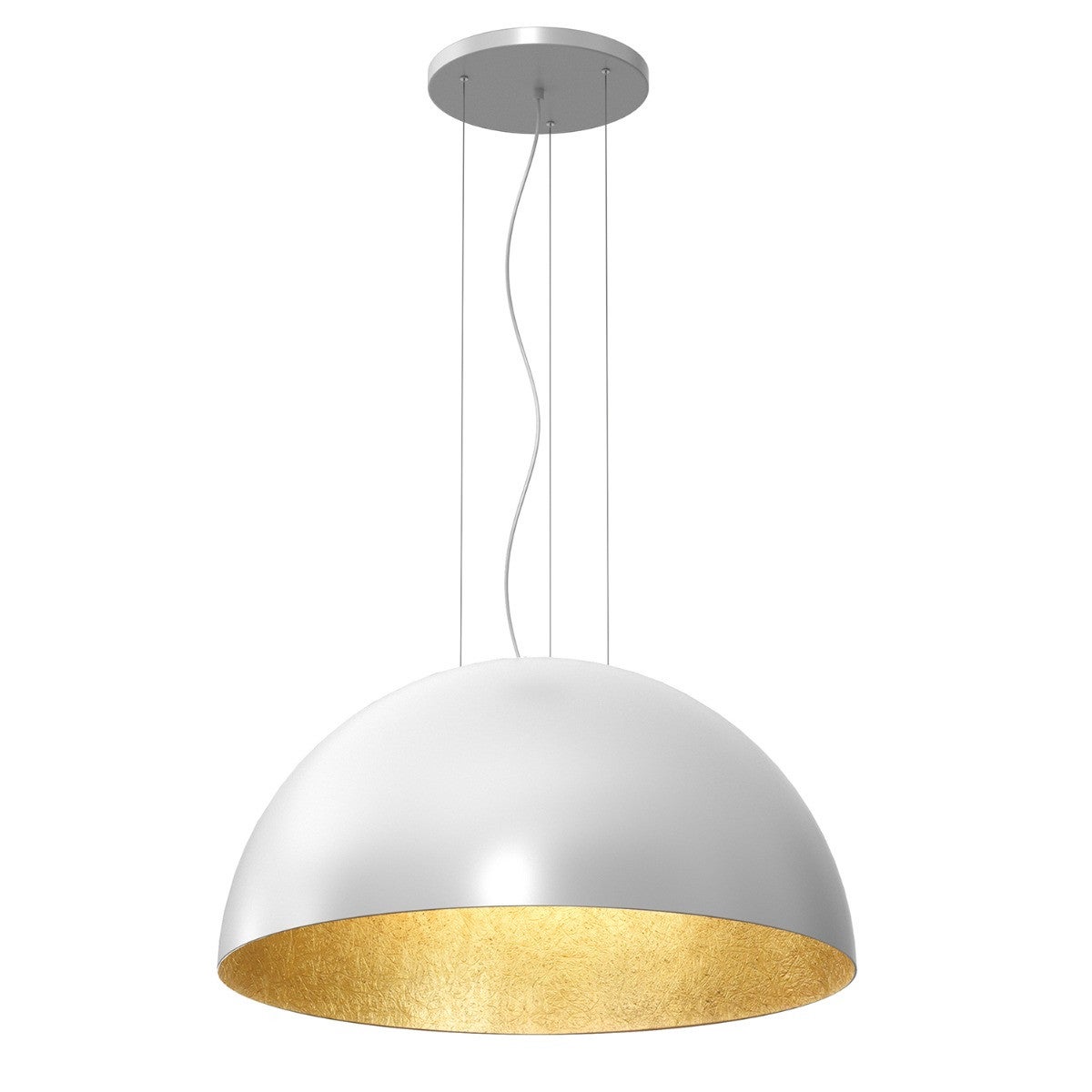 Lampa wisząca Compo biały mat-złota 1xE27x15W wym: 140 x 80 x 80 cm kompozyt Luminex