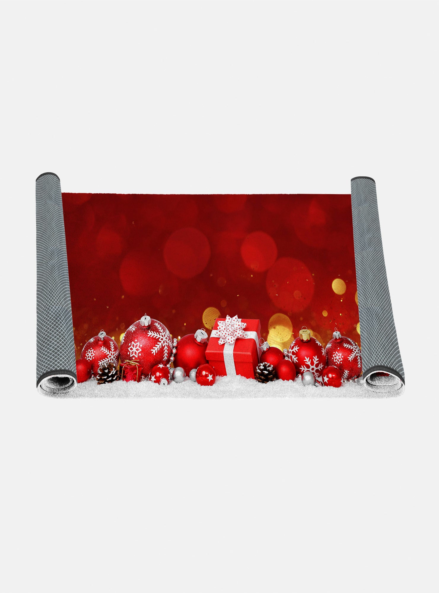 1Pc tapis de motif de Noël rectangulaire de sol antidérapant pour salon