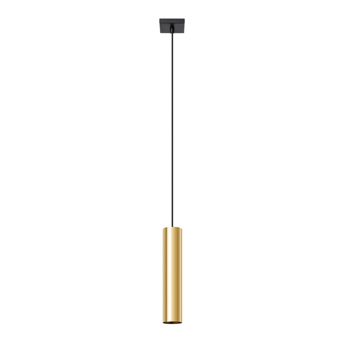 Lampa wisząca Lagos złoty połysk 1xGU10x10W tuba wym: 100 x 8 x 8 cm metal Sollux Lighting