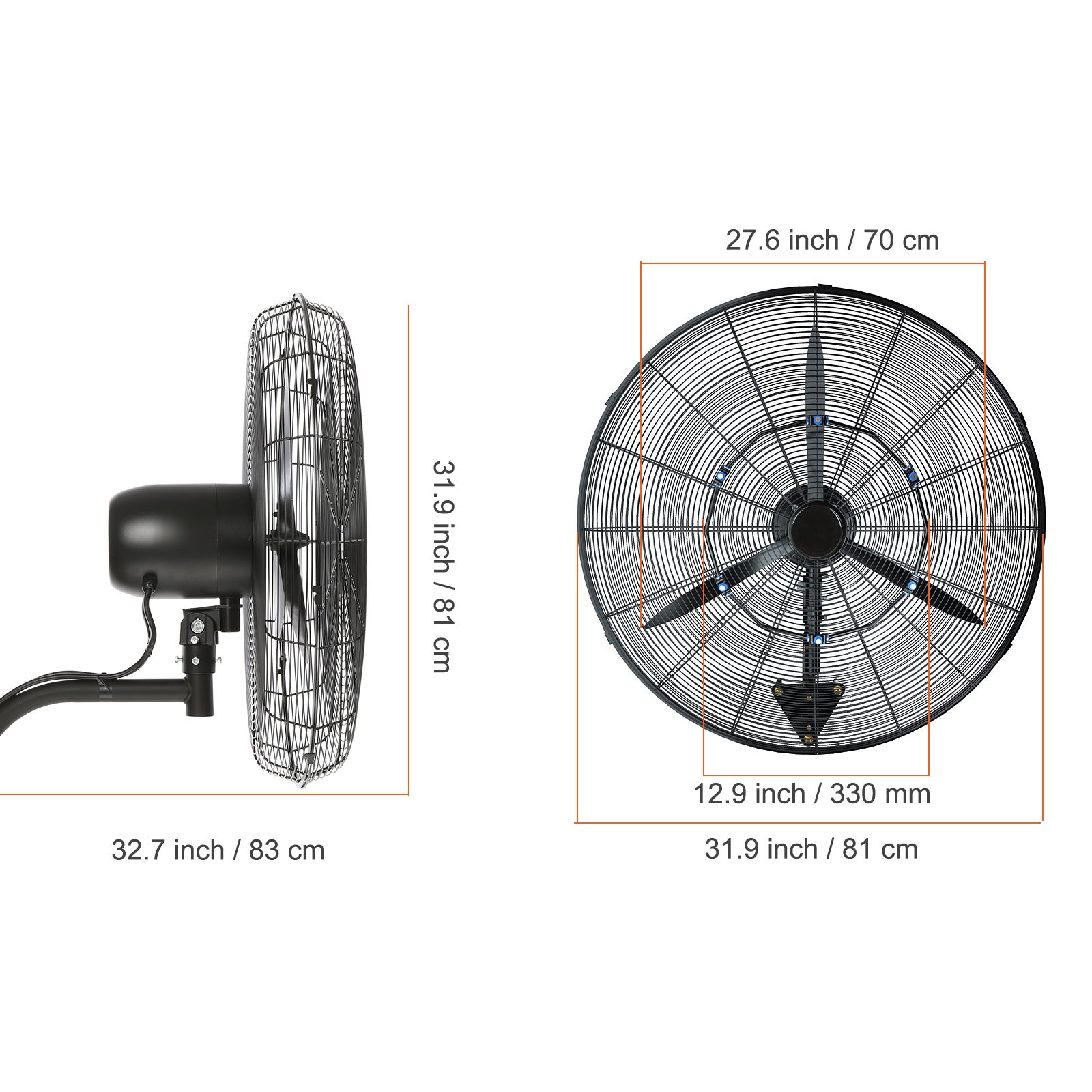Ventilateur industriel étanche 29,5