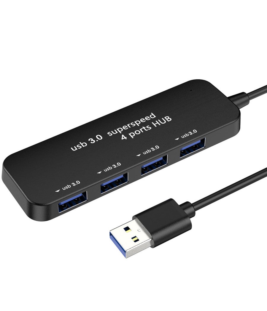 Hub USB 3.0 Retoo A 4 Porte - Splitter In Alluminio 5 Gbps Per PC E Laptop - Argento