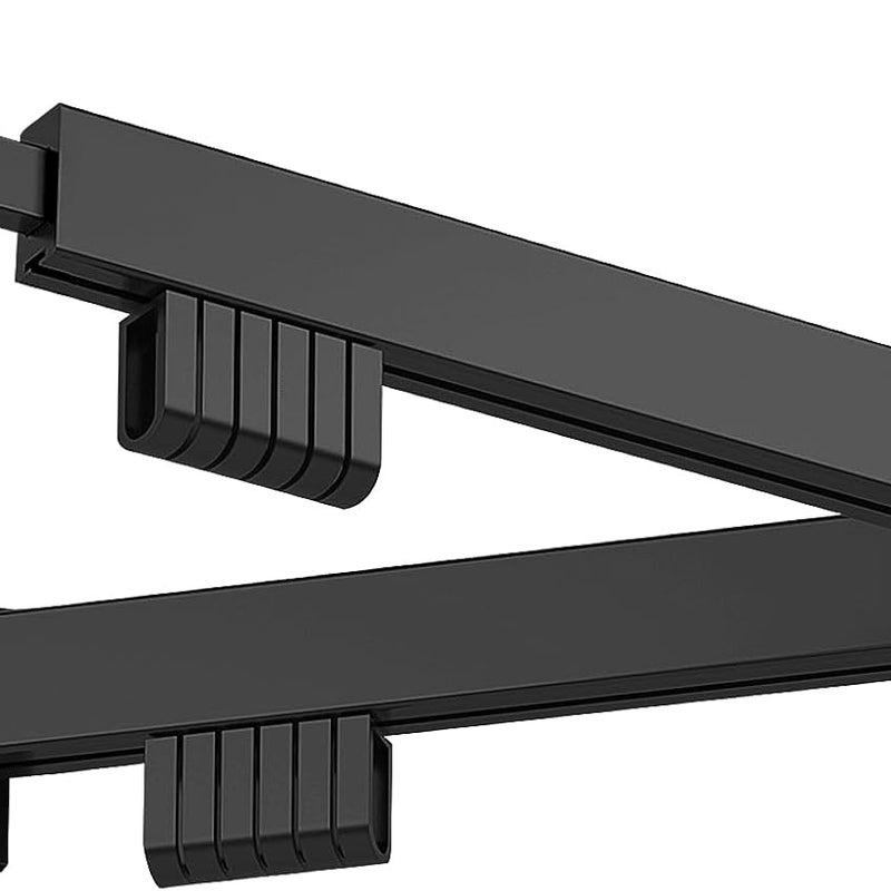 Suszarka do ubrań z możliwością wysuwania, montowana na ścianie, obracająca się o 360° (czarna, dwuwarstwowa)