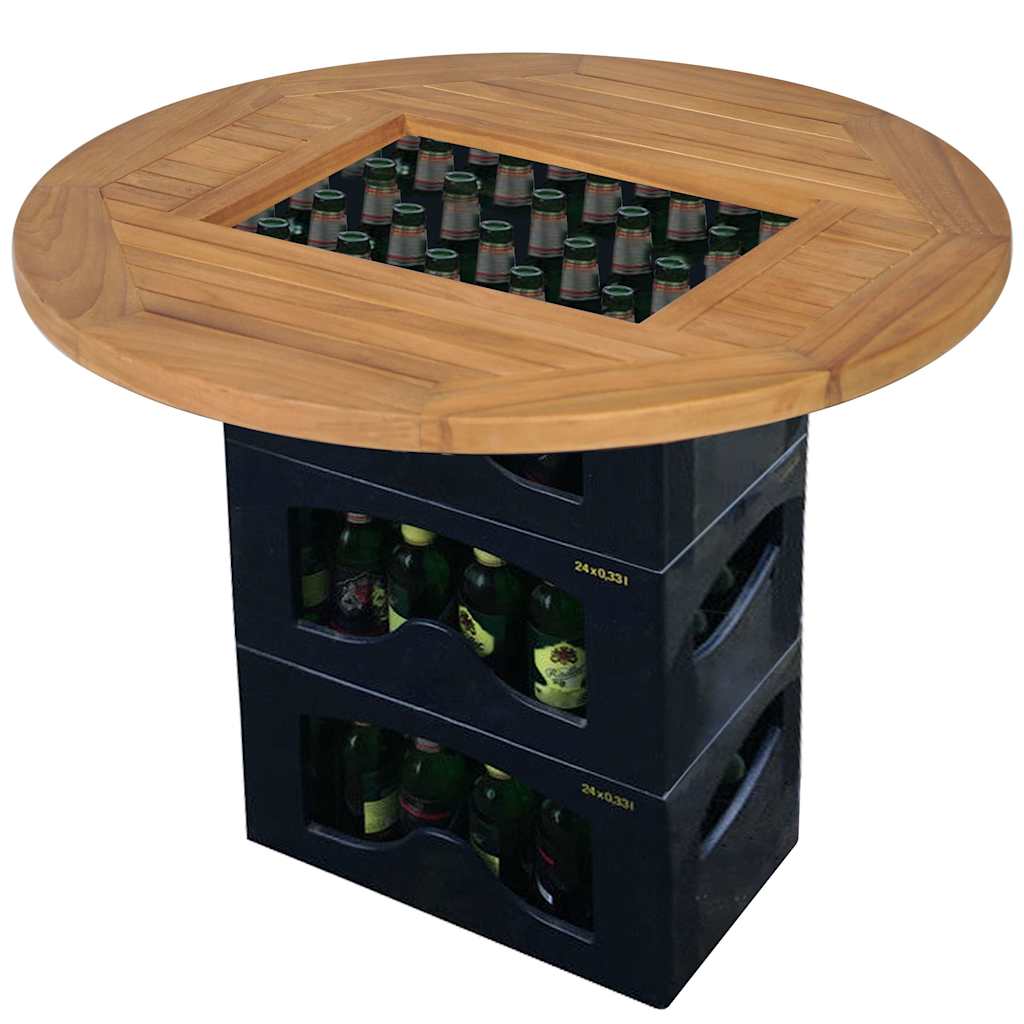 Maison exclusive - tablero para caja de cerveza madera de teca 70 cm