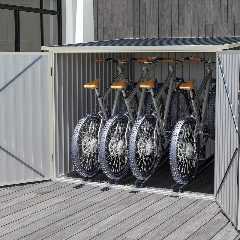 Wiata na rowery ze stali galwanizowanej antracytowa 4 m² na 4 rowery – NIKI