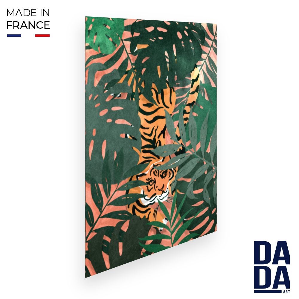 Affiche Tigre – Tableau Mural Toile – Art Déco – Impression Sans Cadre – NEUF