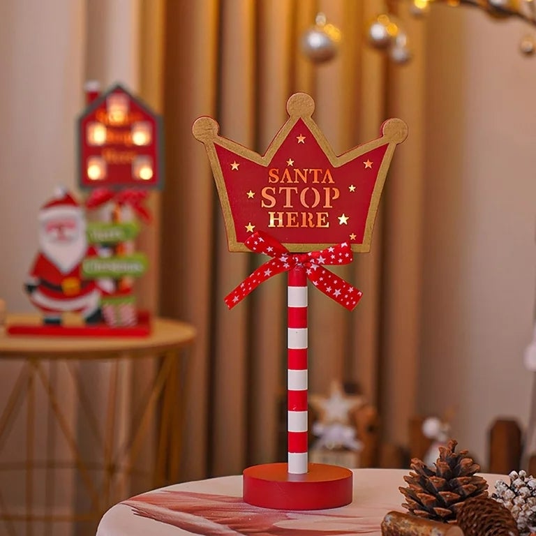 Décoration Murale De Porte De Noël Du Père Noël En Papier Années 1950