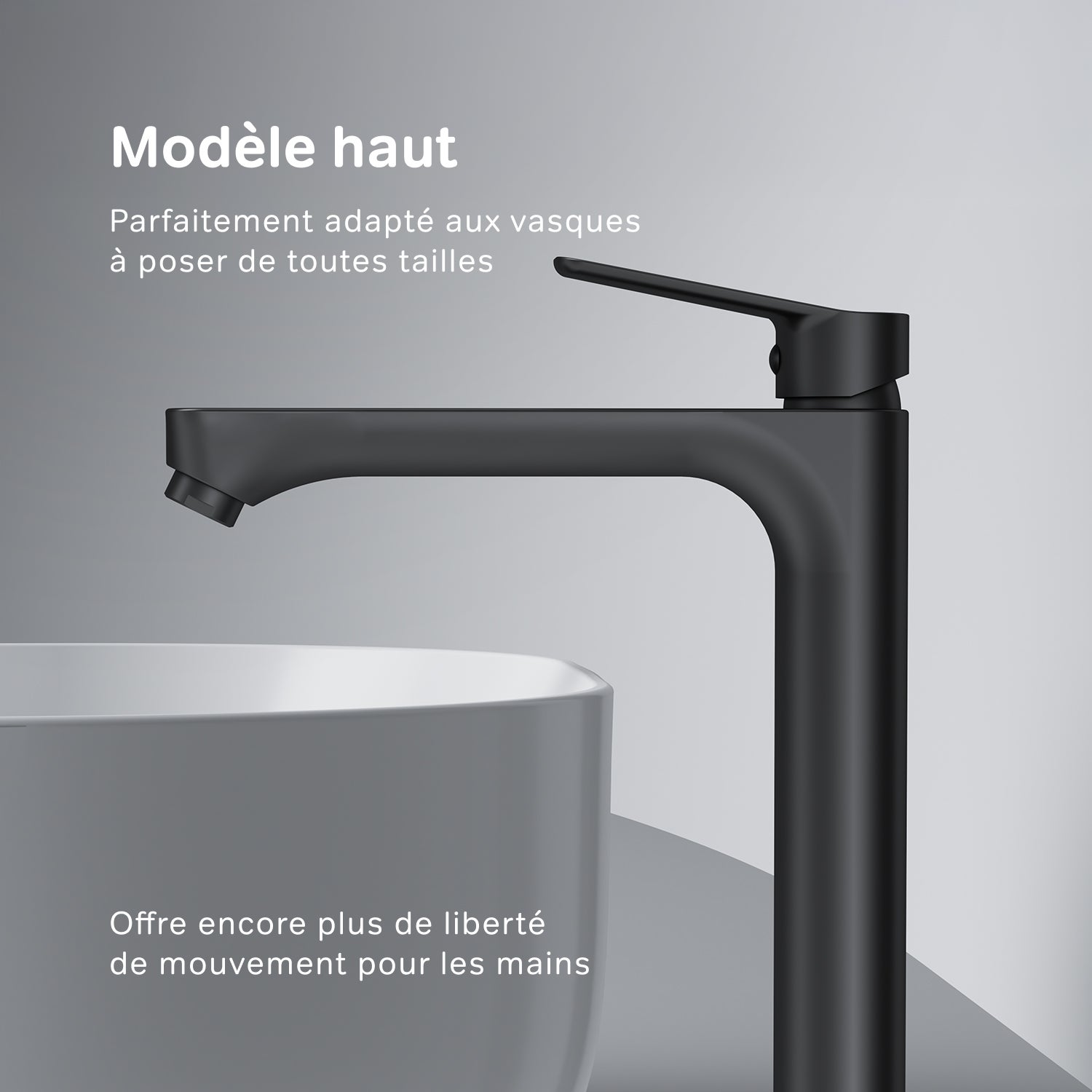 Mitigeur de Lavabo, Robinet de Lavabo, Noir, taille L, FTA92022 AM.PM - 6