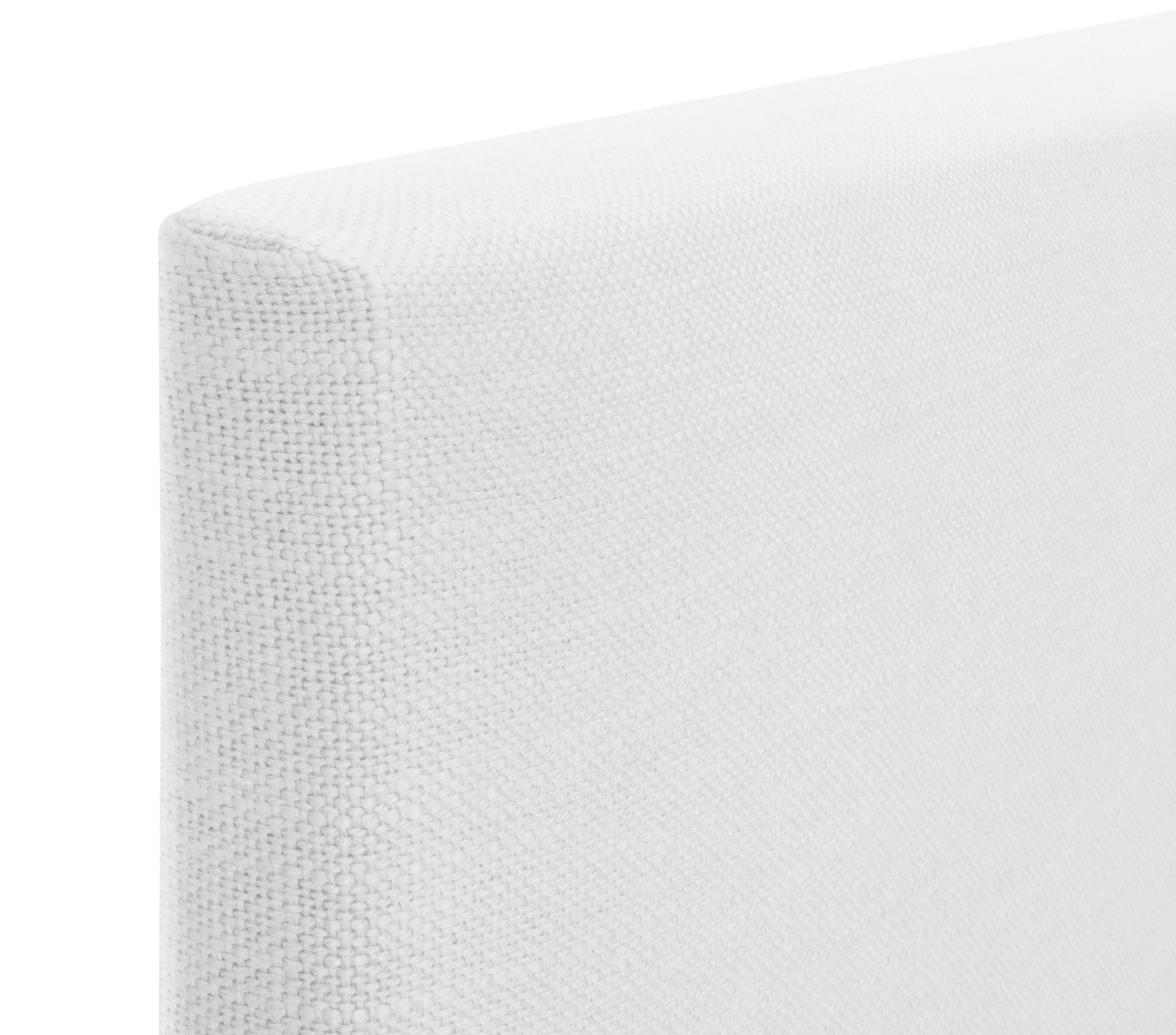 DHOME Cabecero de Lino Natural Liso 150x50cm Camas 150 - Blanco - 4