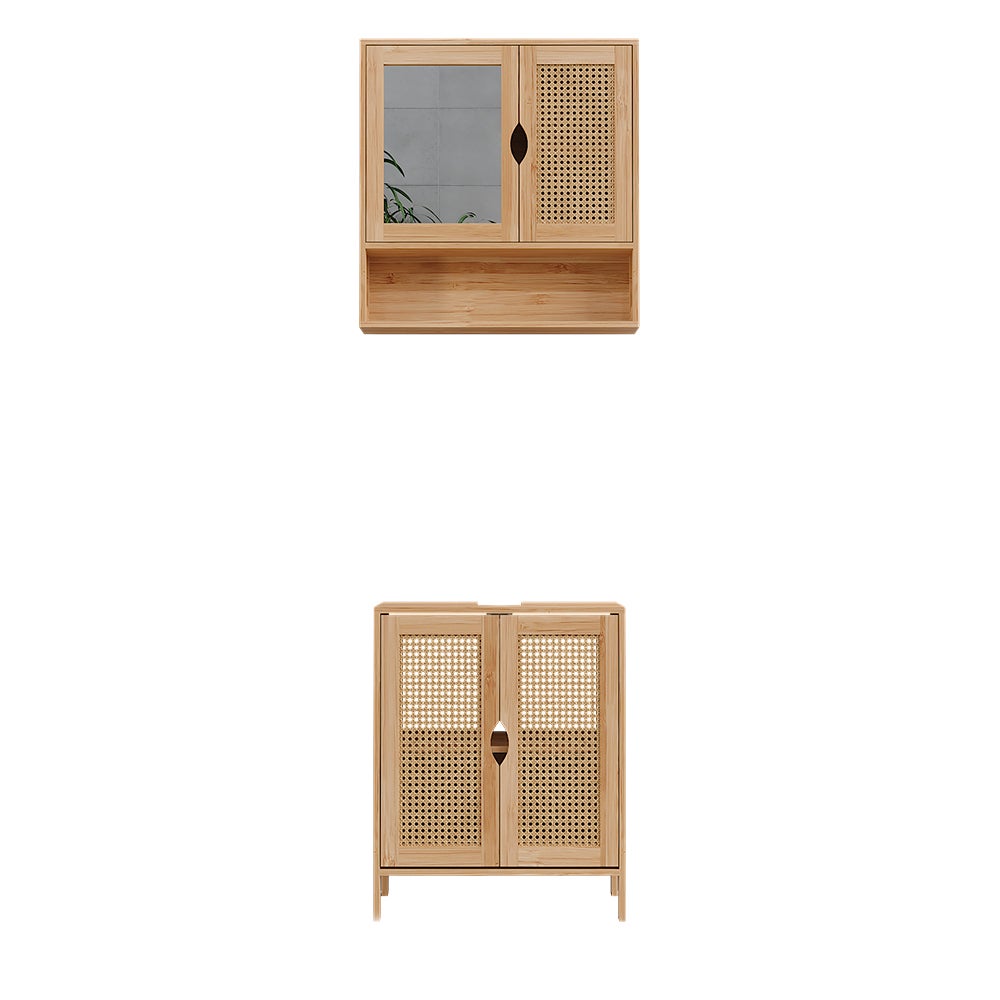 Vicco Zestaw mebli łazienkowych Liora, Bambus, 2 części