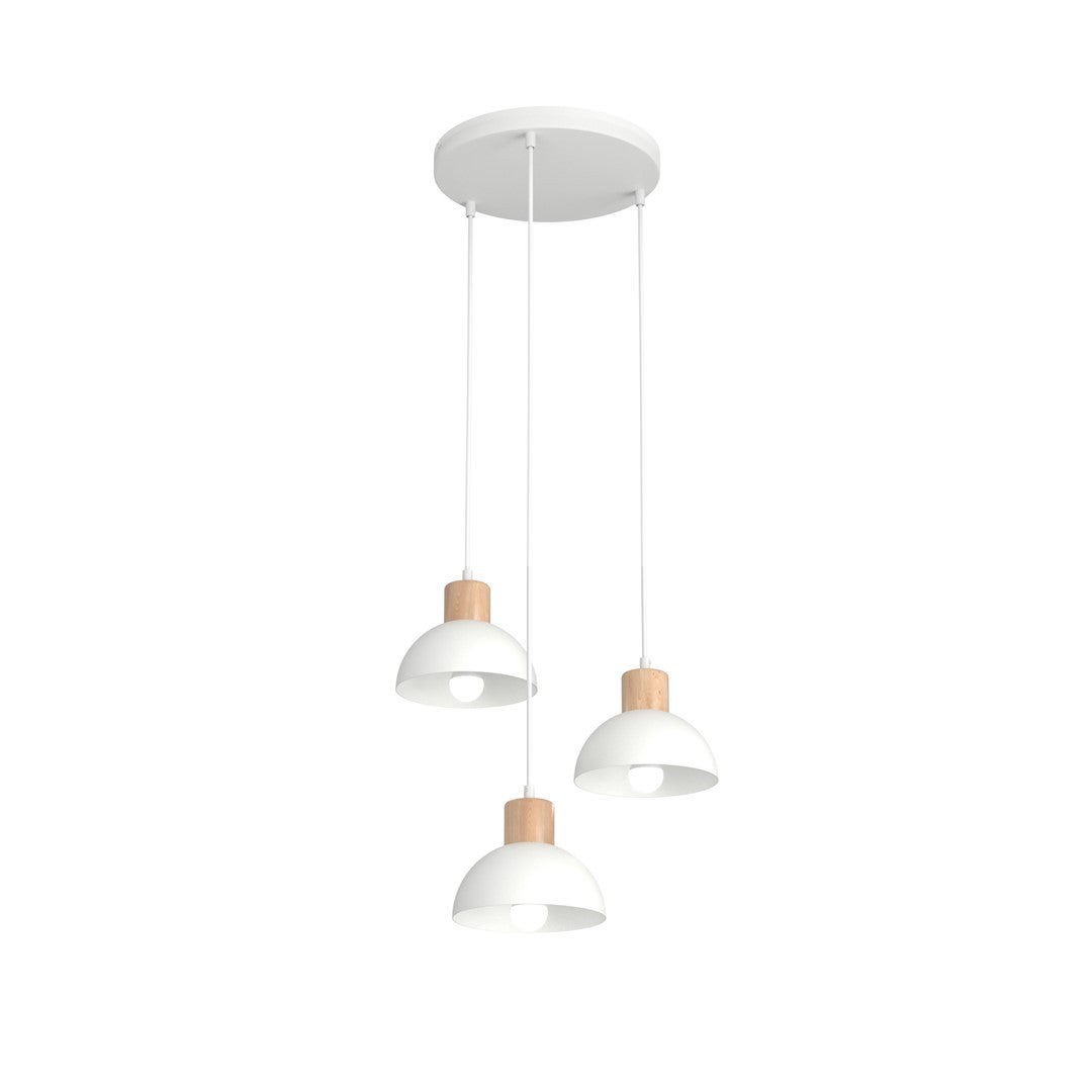 Lampa wisząca SECO biała 3xE27x20W metal wym:140x30x30cm IP20 Emibig