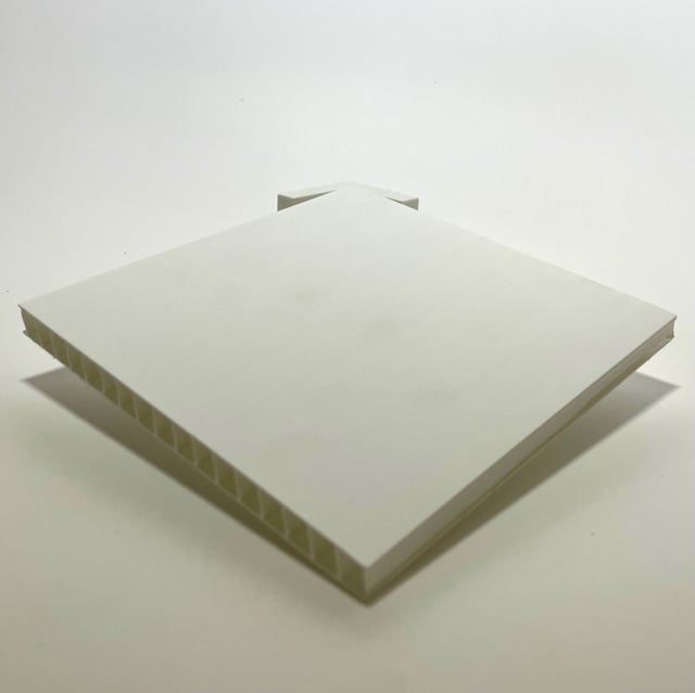 Pannello Polipropilene Alveolare Polionda Bianco Sp. 10 Mm L.150 X L.100 Cm Lunghezza Canali 150 Cm