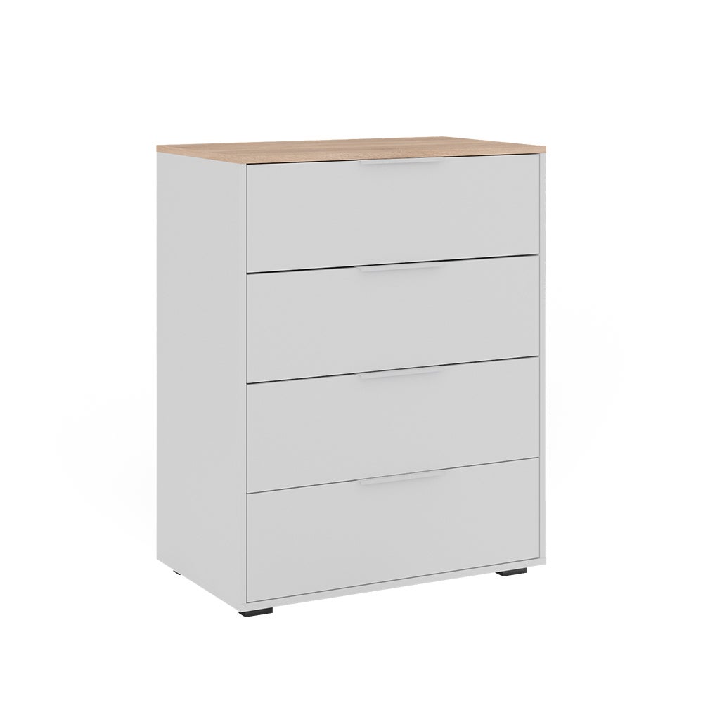 Vicco Kredens Betti, Biały/Sonoma, 30 x 83.6 cm z 4x szufladą