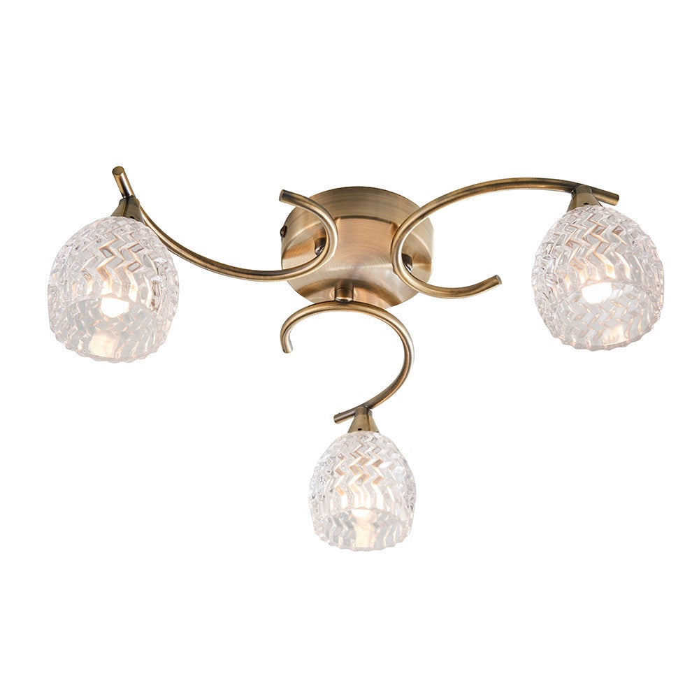Lampa wisząca BOYER antyczna mosiężna 3xG9x15W metal wym:13,5x40x40cm IP20 Endon
