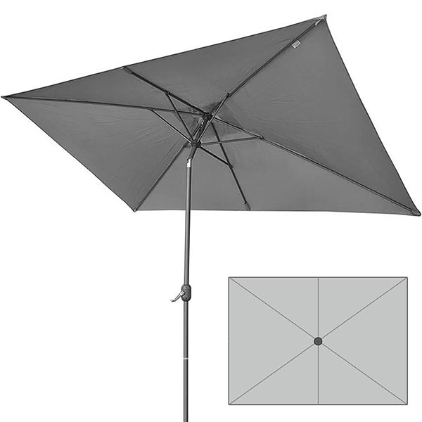 Copertura Per Ombrellone Di Ricambio, 2m / 2,30m / 2,7m / 3,0m, Per 6/8 Stecche, Copertura Di Ricambio, Per Tavolo, Ombrello, Baldacchino, Per Spiaggia, Piscina, Patio, Giardino(Dark top color,8ribs:2