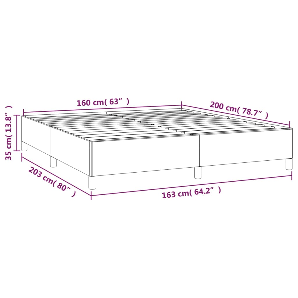 Cadre de lit sans matelas gris clair 160 x 200 cm en velours - 9