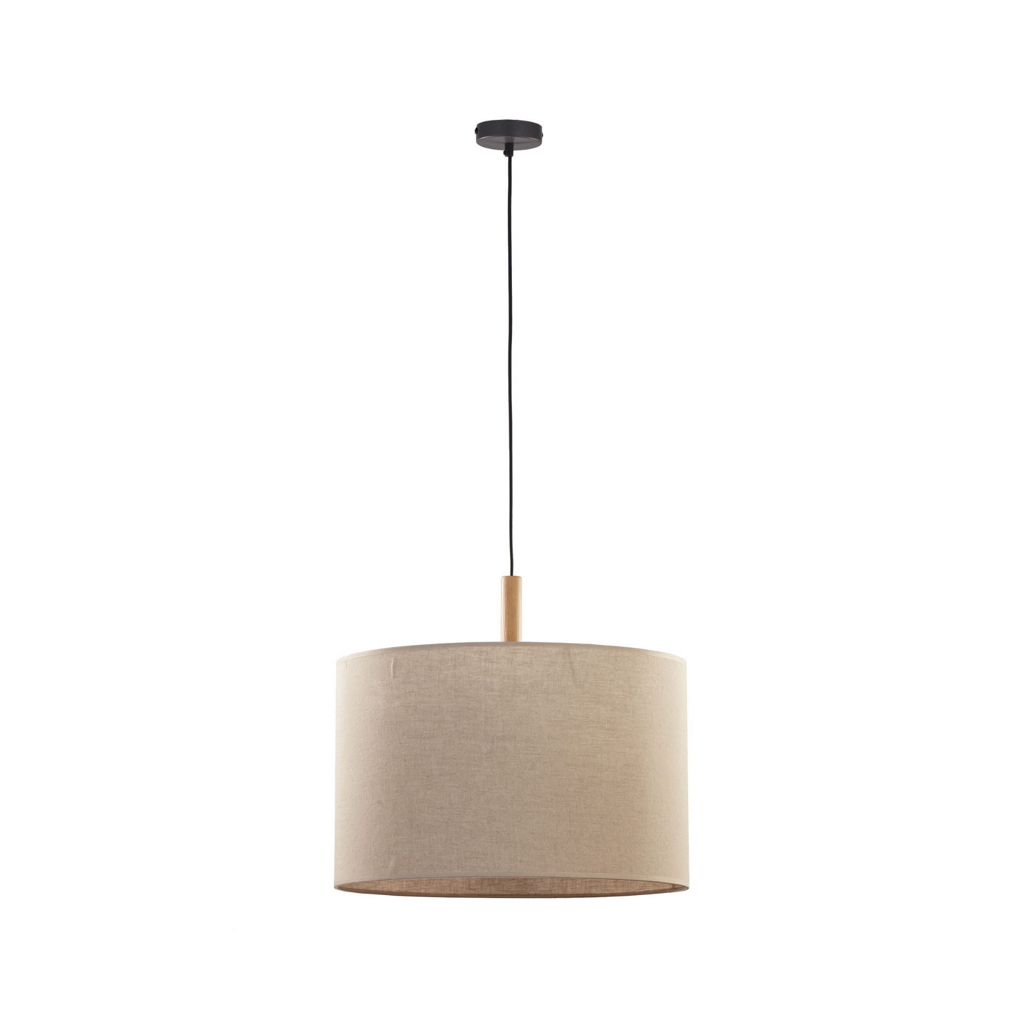 Lampa wisząca Deva czarno-beżowa 1xE27x15W wym: 175 x 50 x 50 cm tkanina TK Lighting