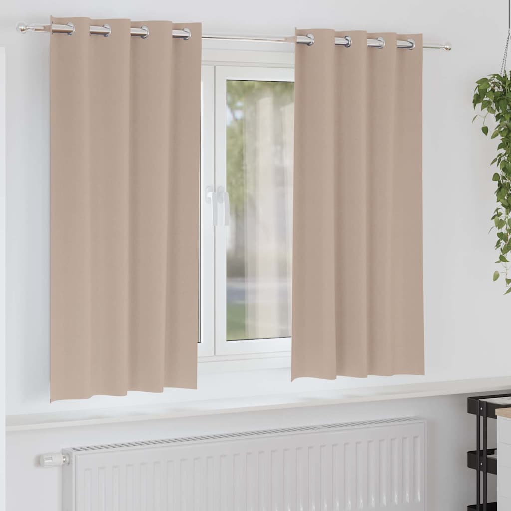 Firany blackout z kółkami 2 pcs Ciemnoszary 175 x 140 cm vidaXL