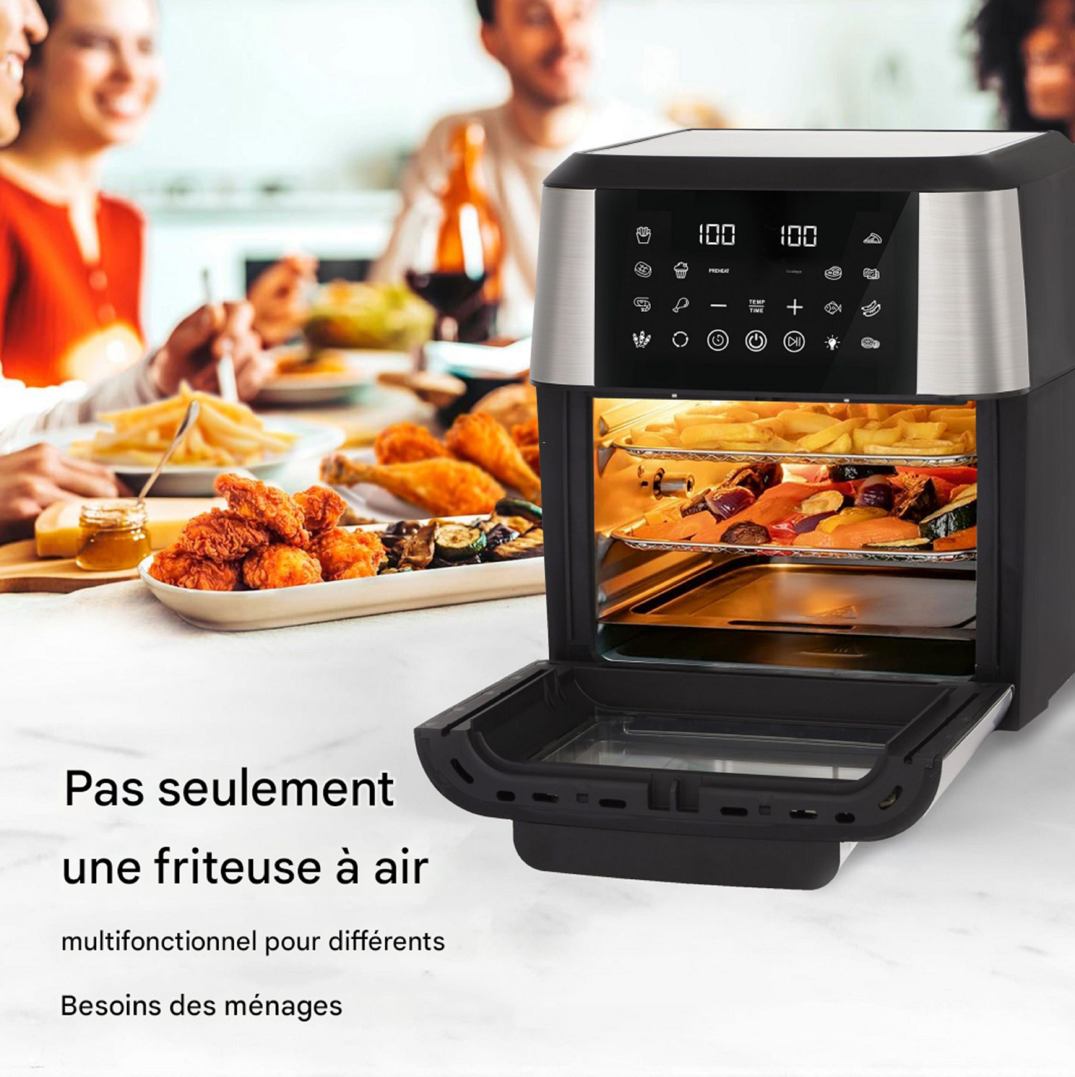 Friteuse à air chaud 12 L avec affichage LED, 80-200 °C, XXL - 8