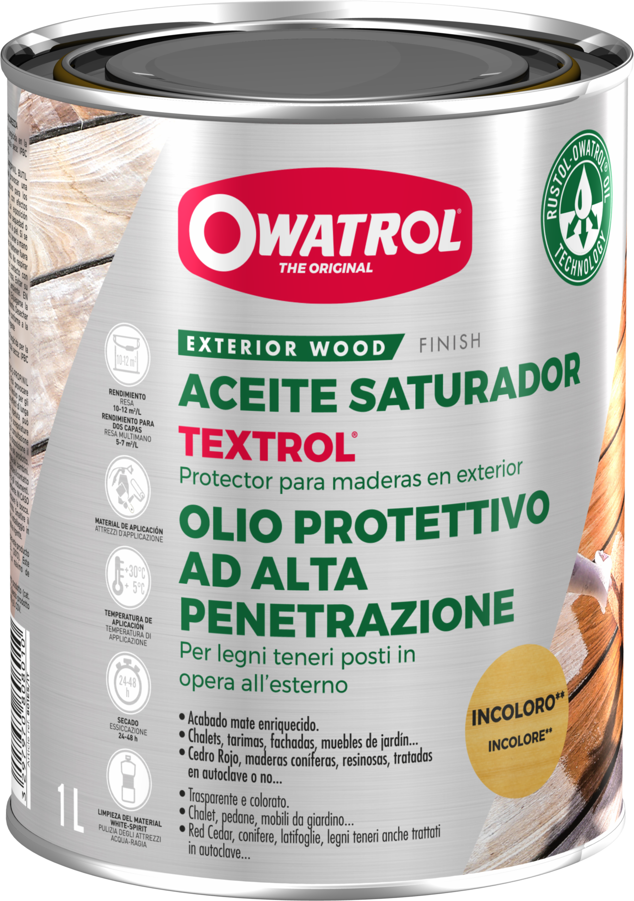Textrol Olio Incolore Saturante 1 Lt - 5