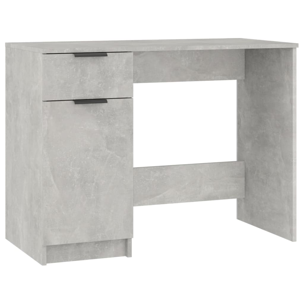Maison Exclusive - Bureau Gris béton 100x50x75 cm Bois d'ingénierie - 2