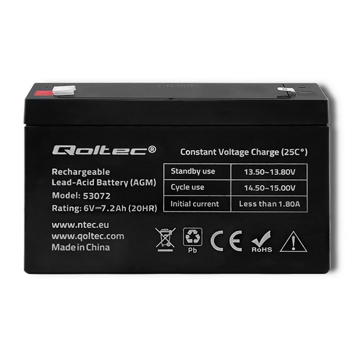 Batterie Qoltec 53072 AGM | 6V | 7,2 Ah - 2
