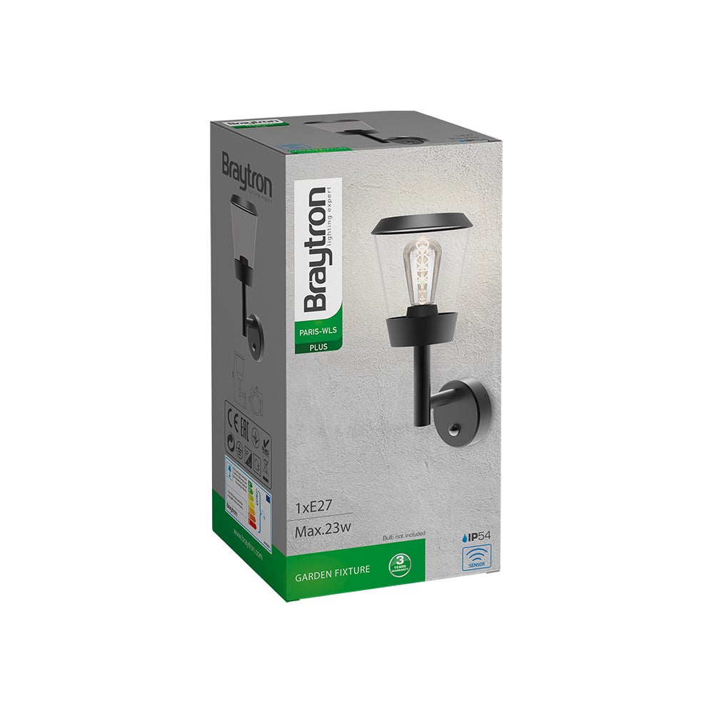 Applique montante ext E27 IP54 avec détecteur - 2