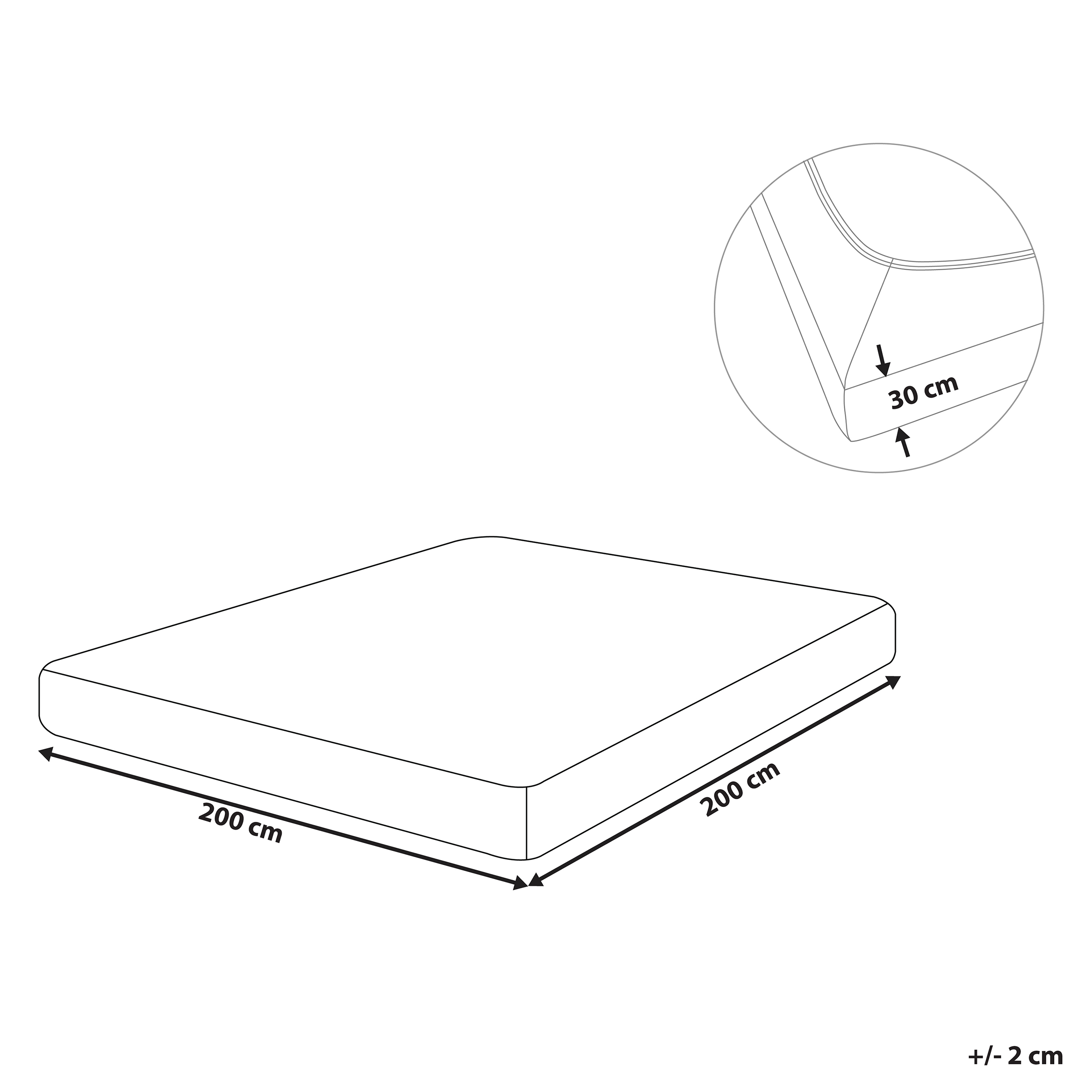 Coprimaterasso elasticizzato HOFUF Cotone 200 x 200 cm Turchese - 6