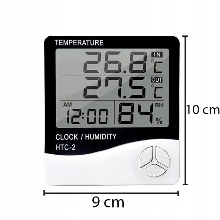 Thermomètre hygromètre numérique, moniteur d'humidité de température intérieure et extérieure, bureau à domicile température jauge d'humidité mètre - 2