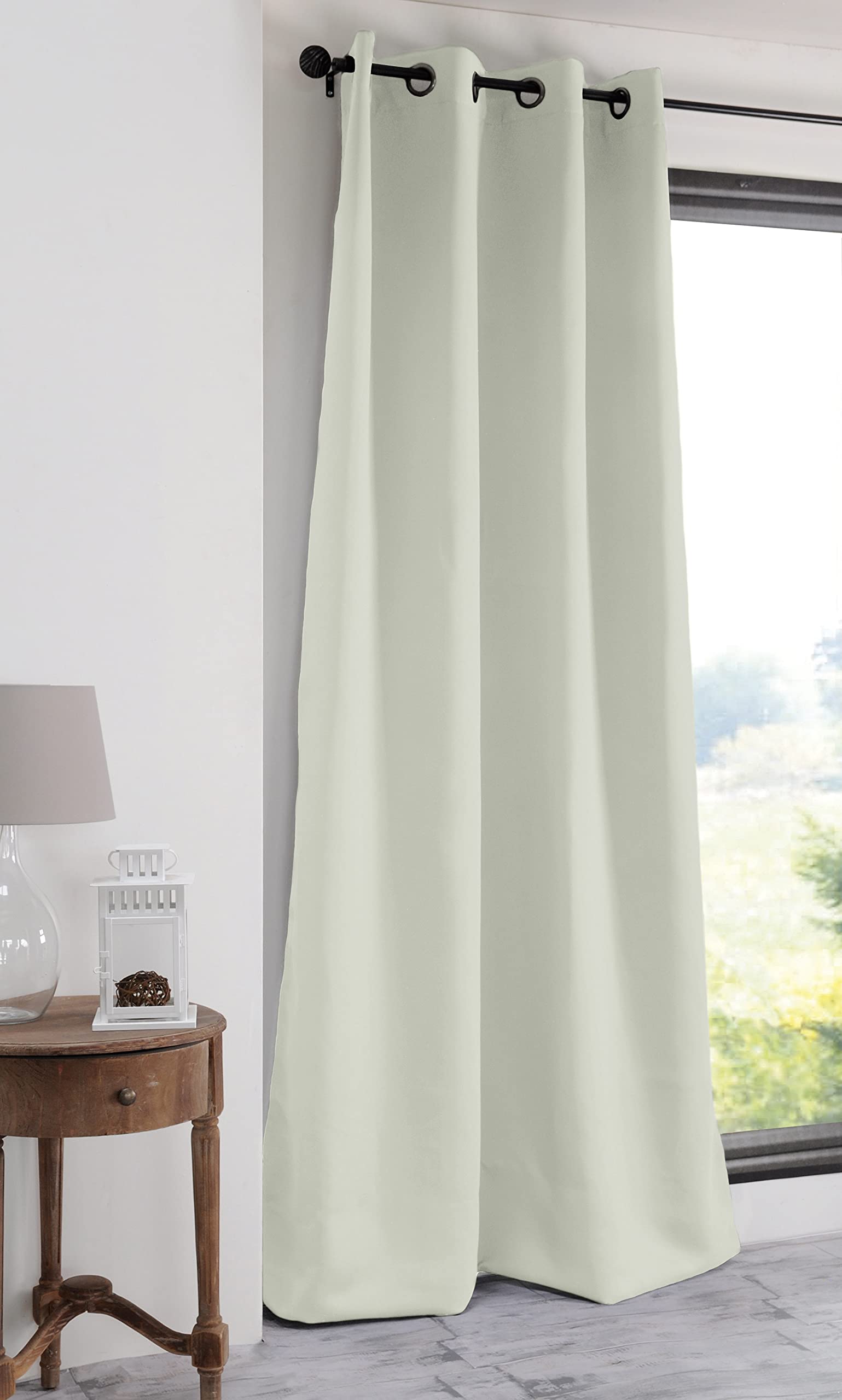 Rideau occultant uni 210gr/m2 - Ecru - 135x250 cm - Polyester - 3