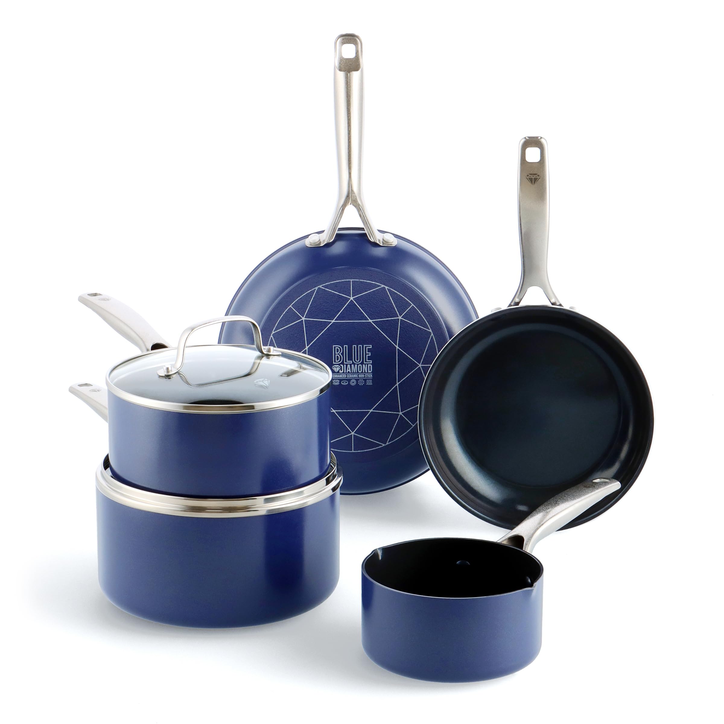 Made In Pentole Set 7 Pezzi In Ceramica Antiaderente - Acciaio Inox 5 Strati, Prodotto In Italia - Padella E Pentole Professionali - 4