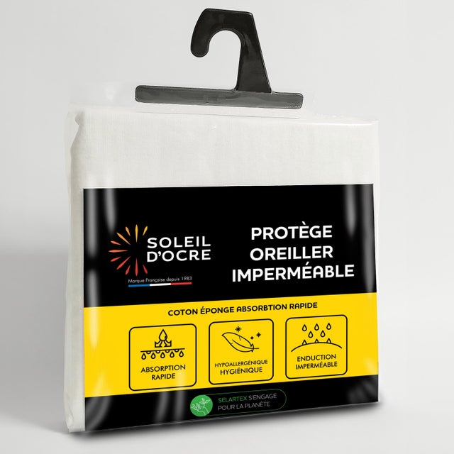 Taie protège oreiller EPONGE imperméable 60x60 cm