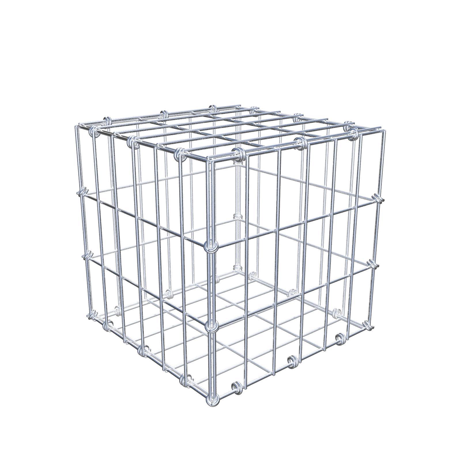 Gabion 30 cm x 30 cm x 30 cm (dł. x wys. x gł.), rozmiar oczek 5 x 10 cm, pierścień spiralny