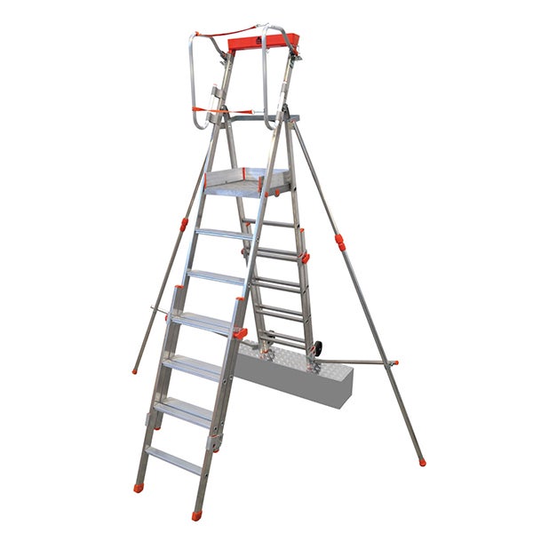 PIRL 3 à 4 marches - Hauteur de travail max. 3.69m - Grandes marches 140mm - PLT-PRO4