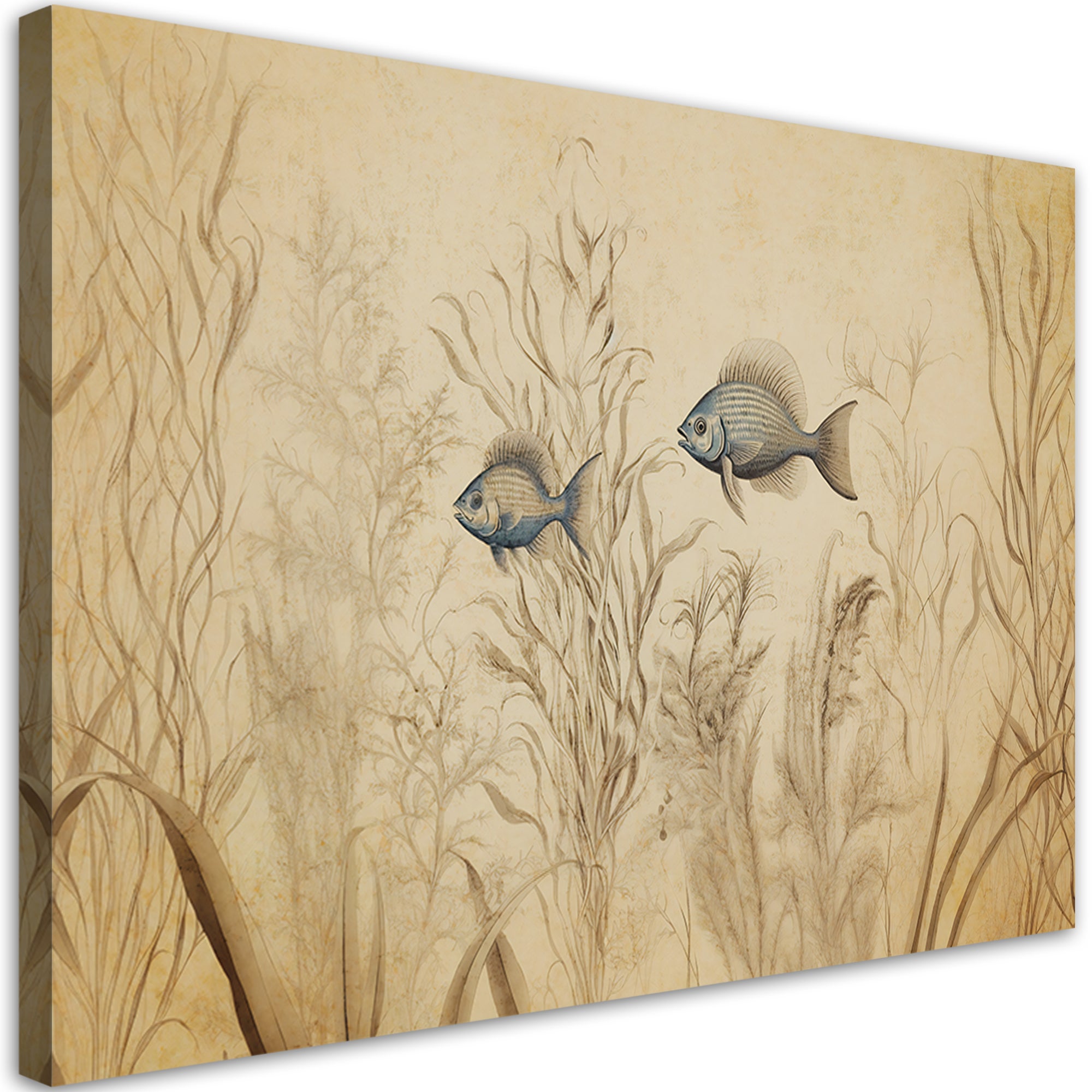 Obraz - Ryby w stylu boho beżowy 60x40