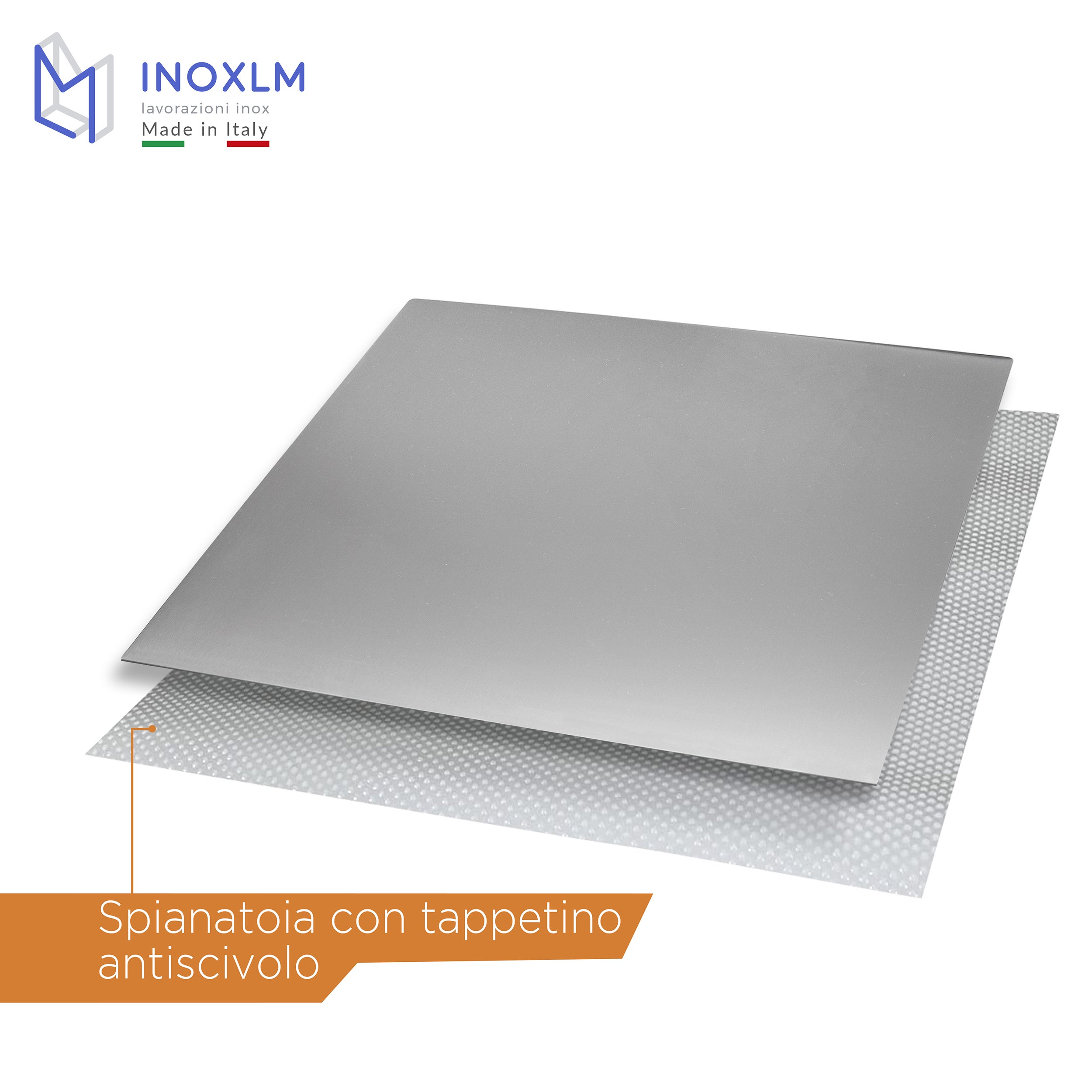 INOXLM Tagliere Spianatoia 50X50 senza piega per impastare Piano da Lavoro in Acciaio Inox per Cucina per Bar per Ristorante per impastare - 5