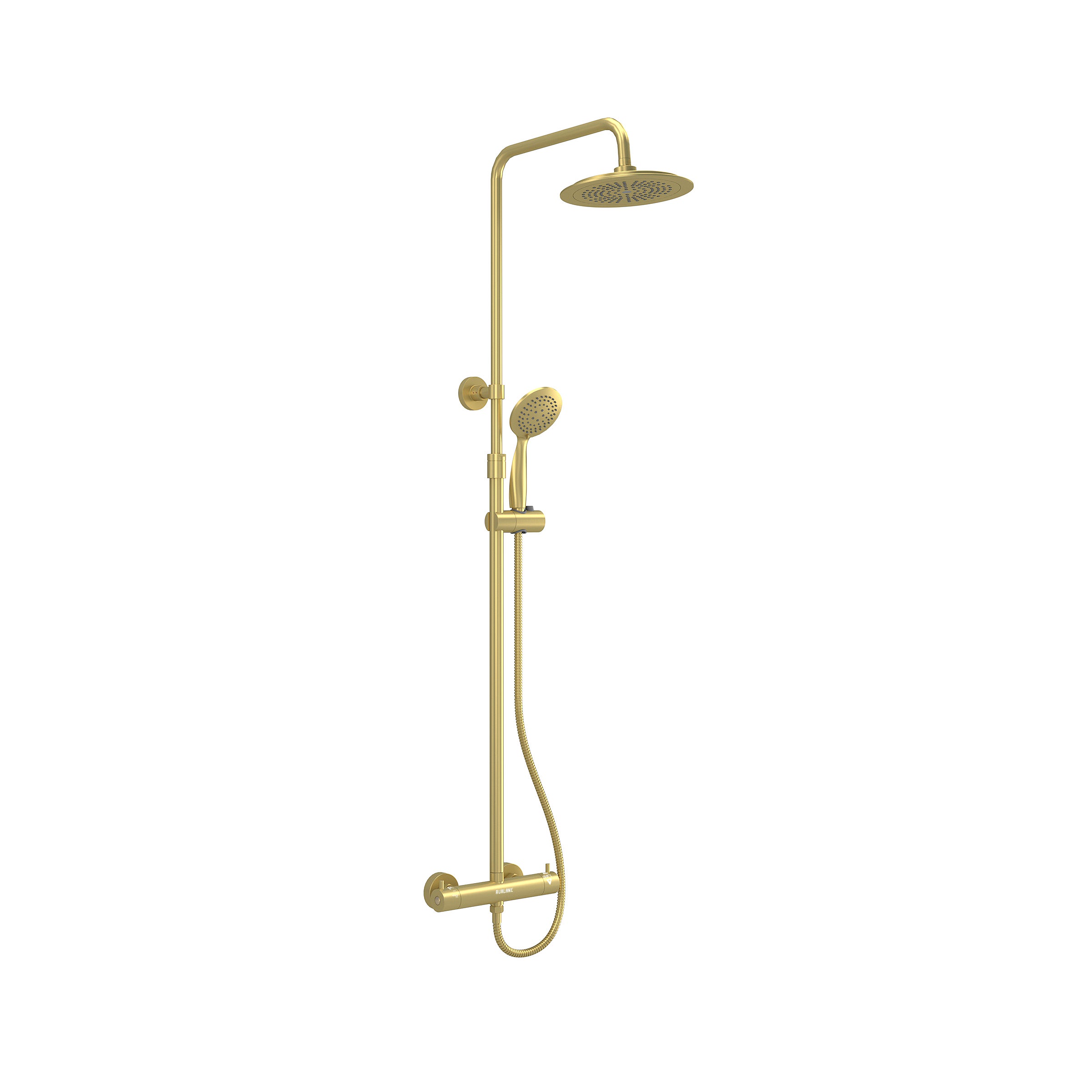 Colonne de douche Thermostatique finition Or Doré Brossé 133x26x52 cm - MOLLY GOLD - 3
