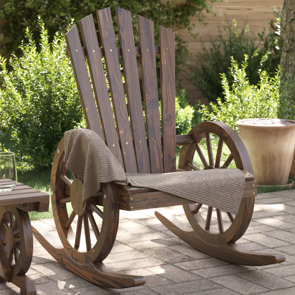 Sedia A Dondolo Adirondack Per Bambini In Legno Di Abete - 2 Posti, Portata 100 Kg, Per Giardino E Balcone (bianco)