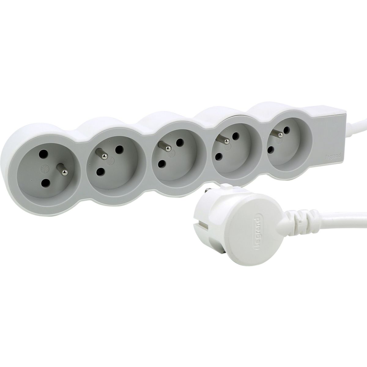 Multiprise LEGRAND FB 5X2P+T STANDARD 1.5M BLANC-GRIS - 4