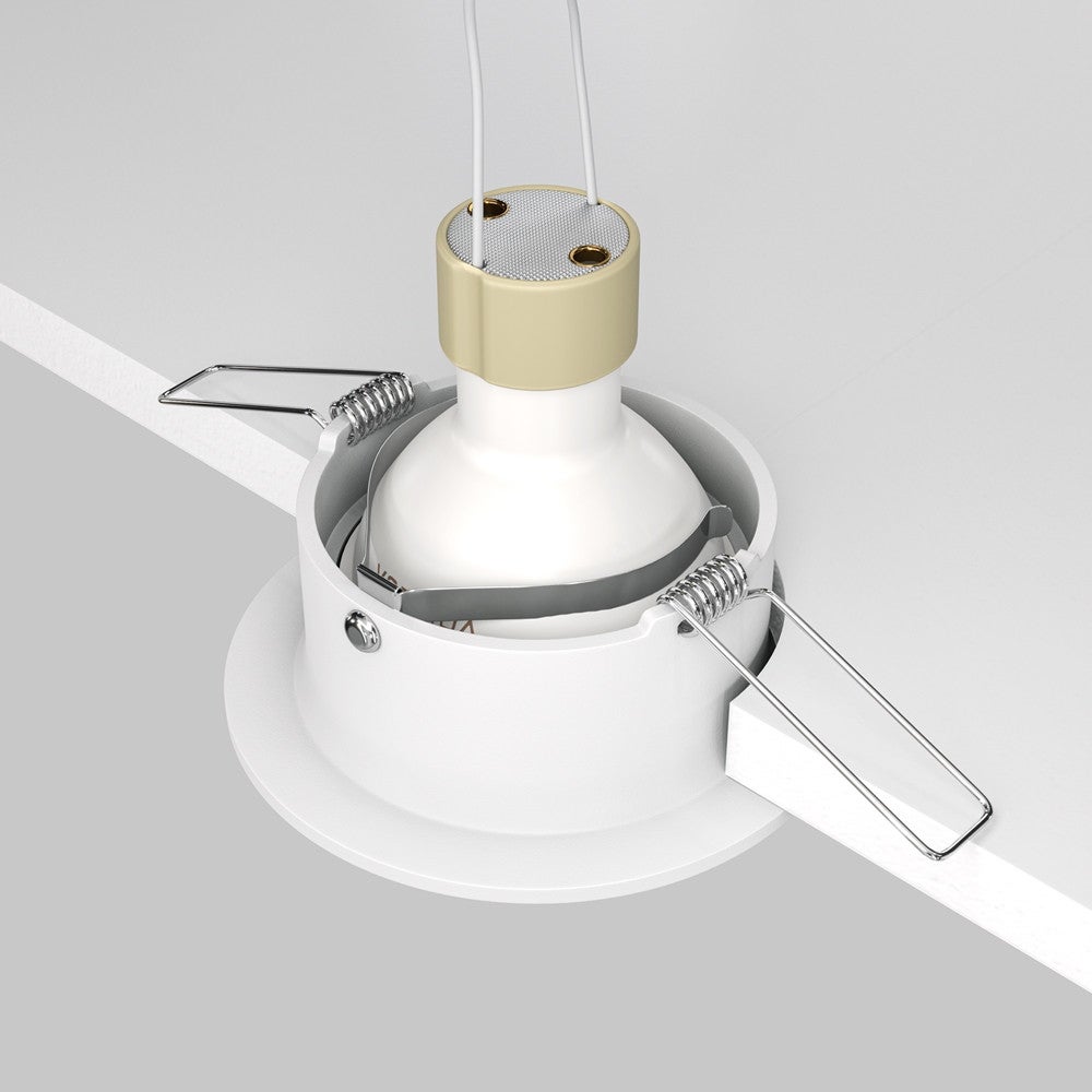 Oprawa sufitowa wpuszczana podtynkowa Slim biała 1xGU10x50W okrągła IP20 wym: 3 x 8,5 x 8,5 cm aluminium Maytoni - 5