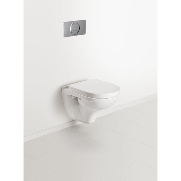 Villeroy & Boch Abattant amovible avec frein de chute O.Novo pour cuvette WC et WC suspendu (9M38S101) - 2